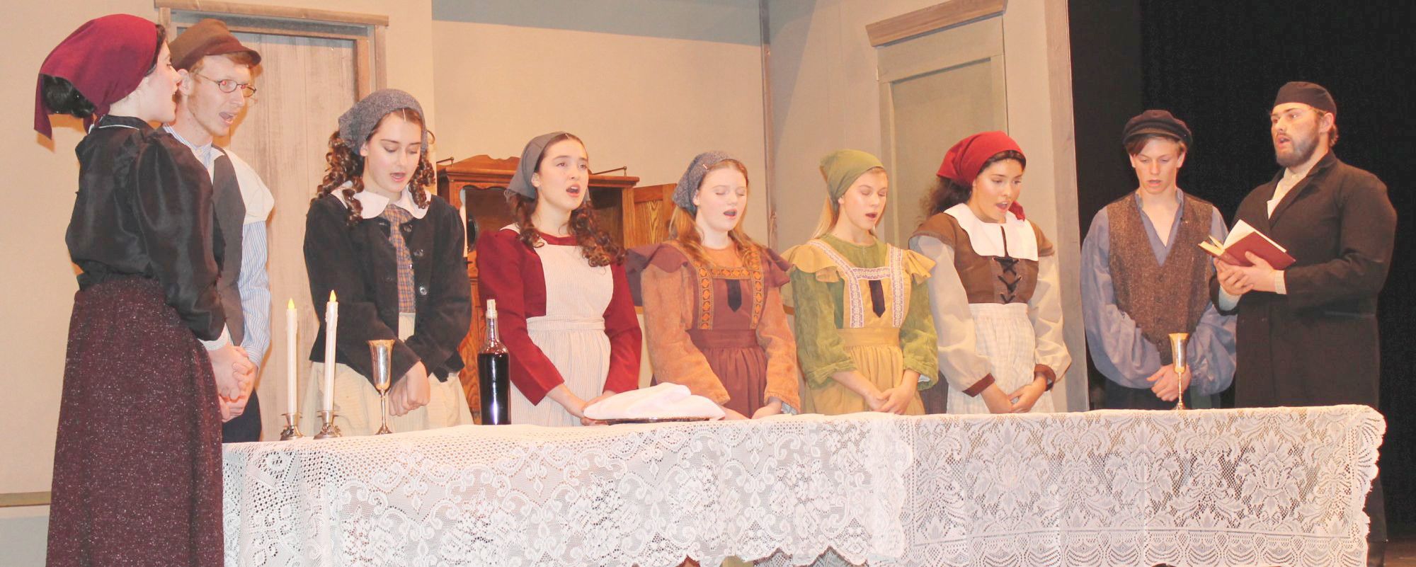 A Sabbath celebration in "Fiddlers on the Roof"